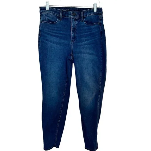 Talbots Flawless High Waist Curvy Jeggings Ankle Jean Womens Size 8 Blue Denim - Picture 1 of 6